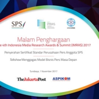 Thumbnail for "Malam Penghargaan IMRAS SPS 2017 dan Talkshow Model Bisnis Pers Masa Depan di Indonesia Surabaya, 1 November 2017"